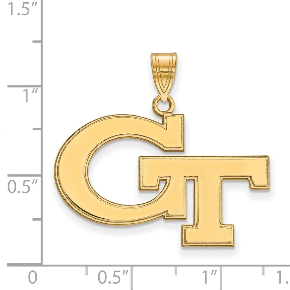 10K Yellow Gold Georgia Institute of Technology Large Pendant