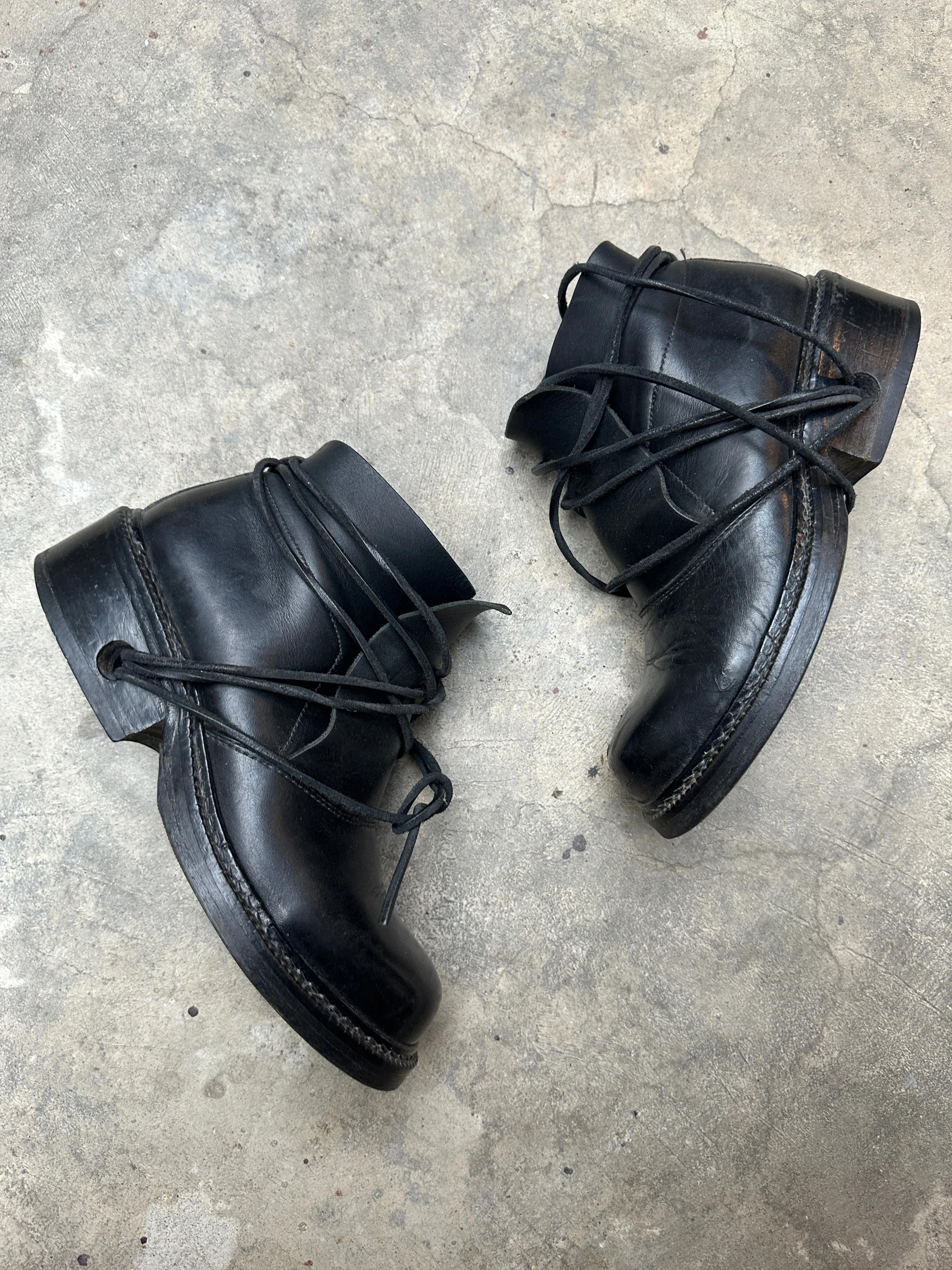 1990s Dirk Bikkembergs lace trough heel
