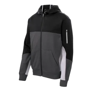 A1550 Mens Tech Fleece Colorblock Full-Zip Hooded Jacket