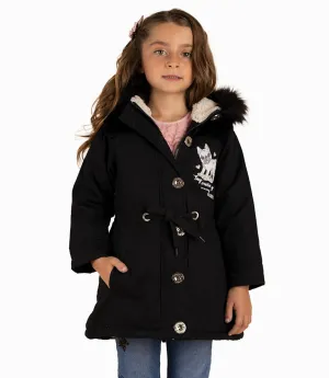 Abrigo Niña Con Gorro