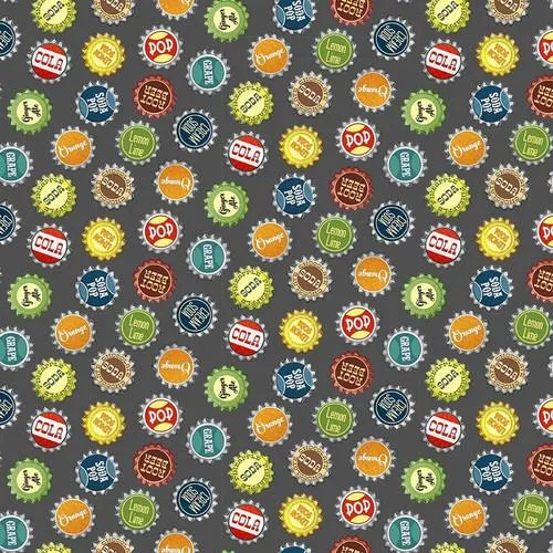 Adventure Awaits by Blank Quilting BOTTLE CAPS/GRAY