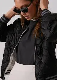 Afends Sienna Silky Reversible Bomber Jacket