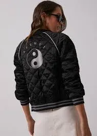 Afends Sienna Silky Reversible Bomber Jacket