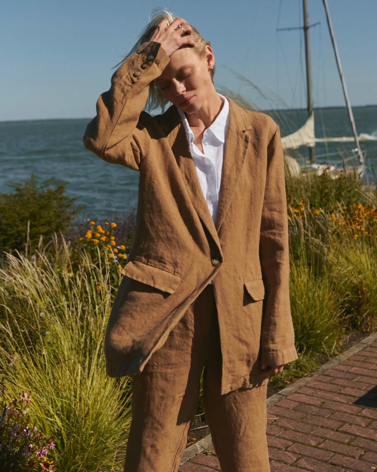 Andres - Linen Jacket in Brown