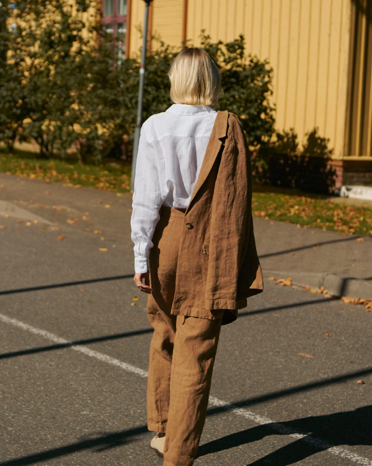 Andres - Linen Jacket in Brown