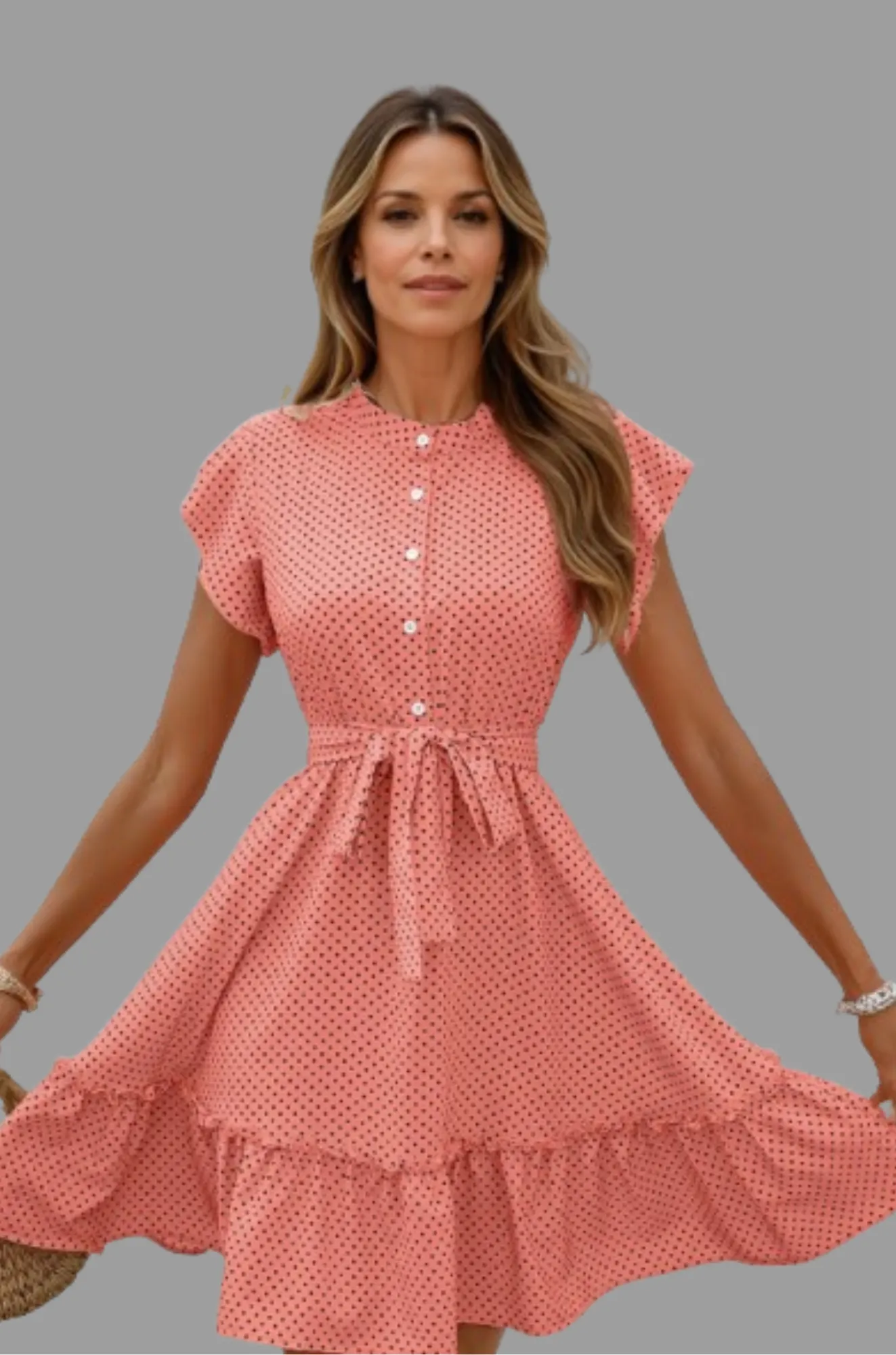 Aurelia - Polka Dot Summer Dress for Woman