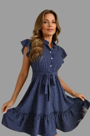 Aurelia - Polka Dot Summer Dress for Woman