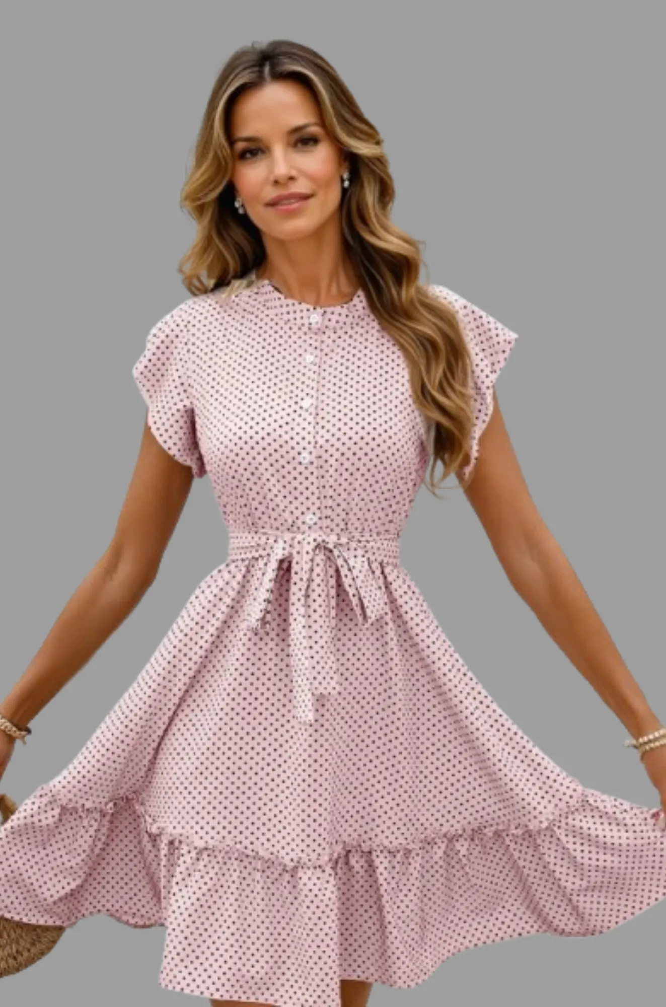 Aurelia - Polka Dot Summer Dress for Woman