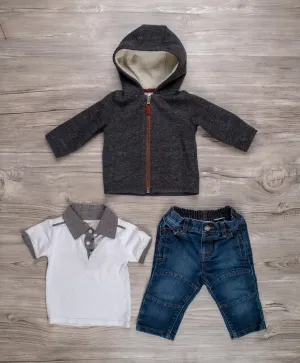 BABY BOY SIZE 6 MONTHS - 3 Piece Mix N Match Fall Outfit EUC / NWOT B23