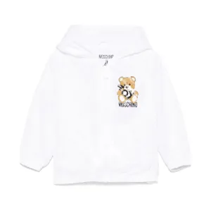 BABY LS HOODED NYLON JACKET W TOY BEAR LOGO PRINT