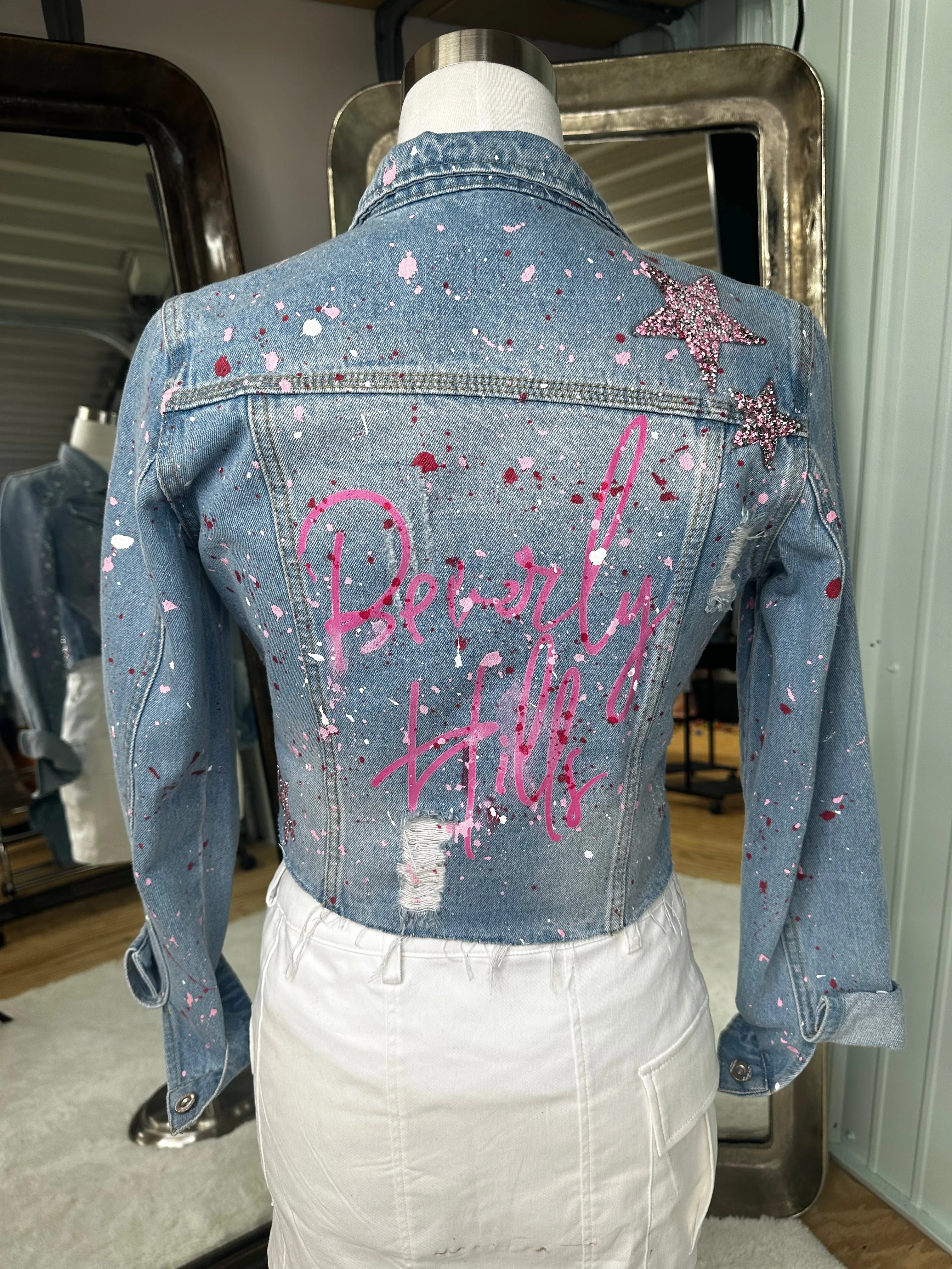 Beverly Hills Distressed Denim Jacket