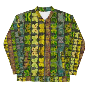 Bomber Jacket (Unisex)(Butterfly Glade Tree Link Pride Stripes) RJSTH@Fabric#1-12 RJSTHw2022 RJS