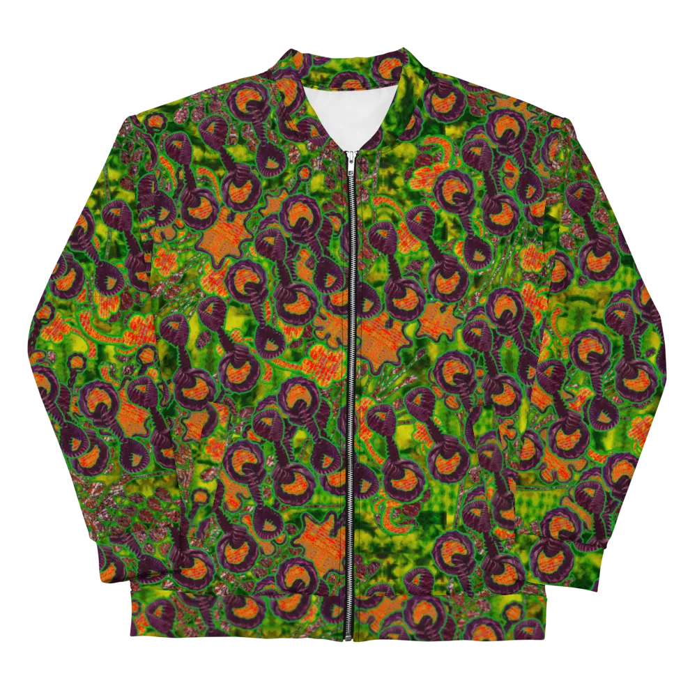 Bomber Jacket (Unisex)(WindSong Flower) RJSTH@Fabric#3 RJSTHW2022 RJS