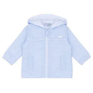 Boys hooded raised stripe lined woven jacket