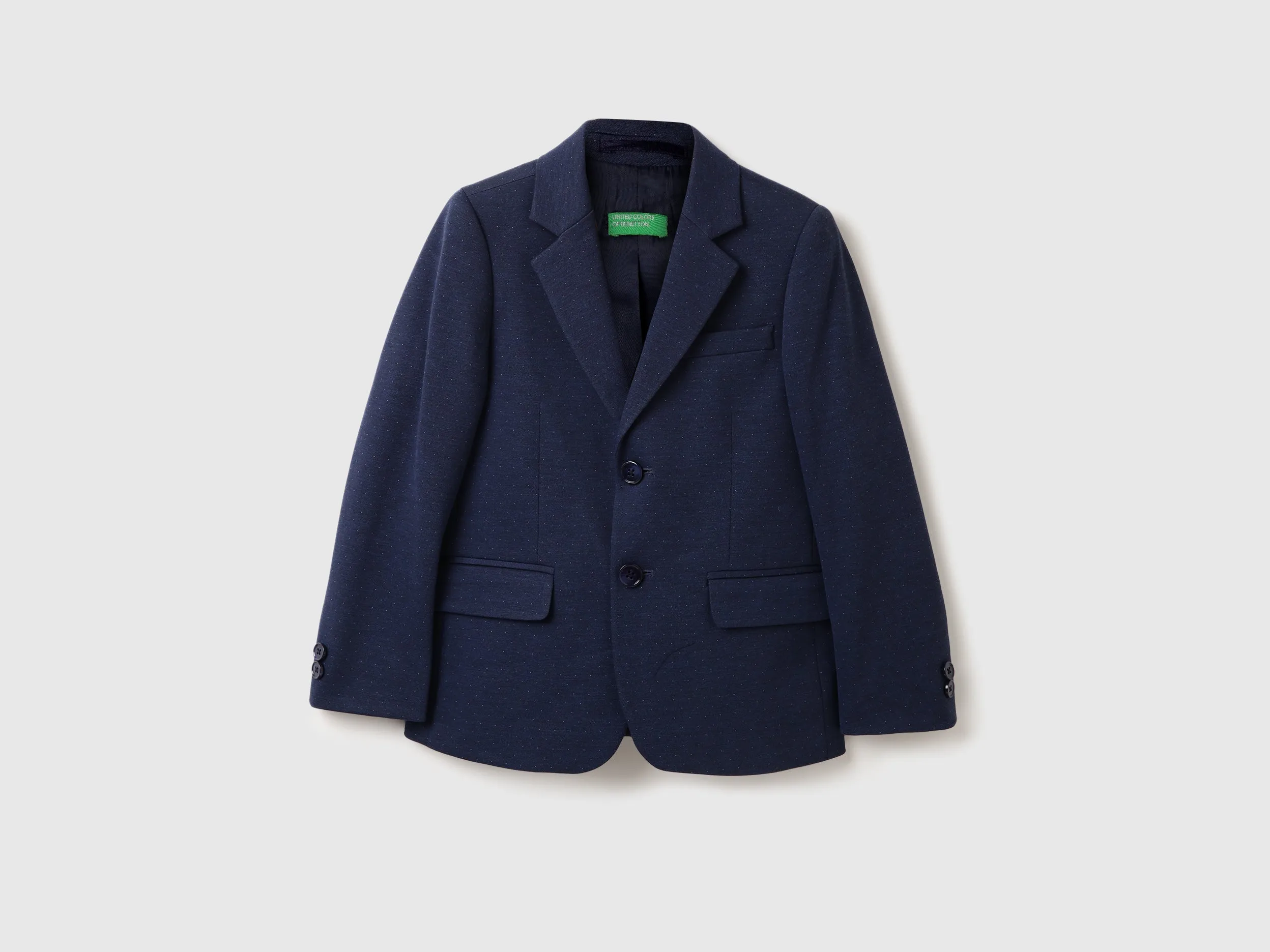 Boys Printed Lapel Collar Blazer