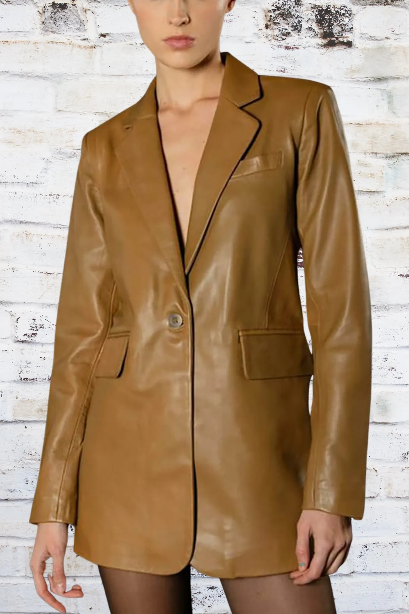 'Bronte' Ladies Blazer Style Leather Jacket