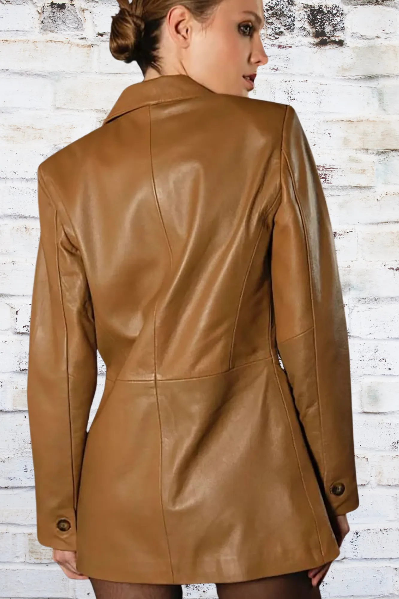 'Bronte' Ladies Blazer Style Leather Jacket