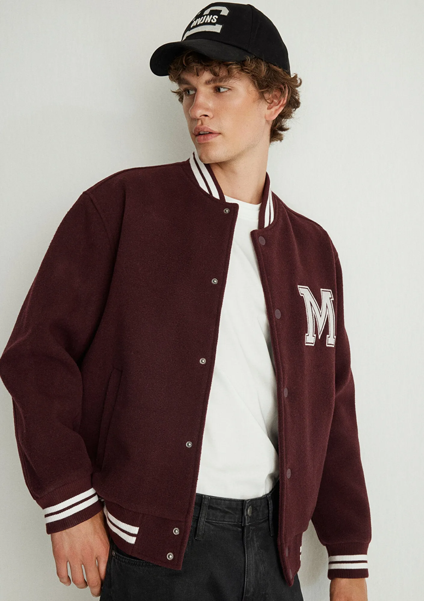Burgundy Bomber Jacket