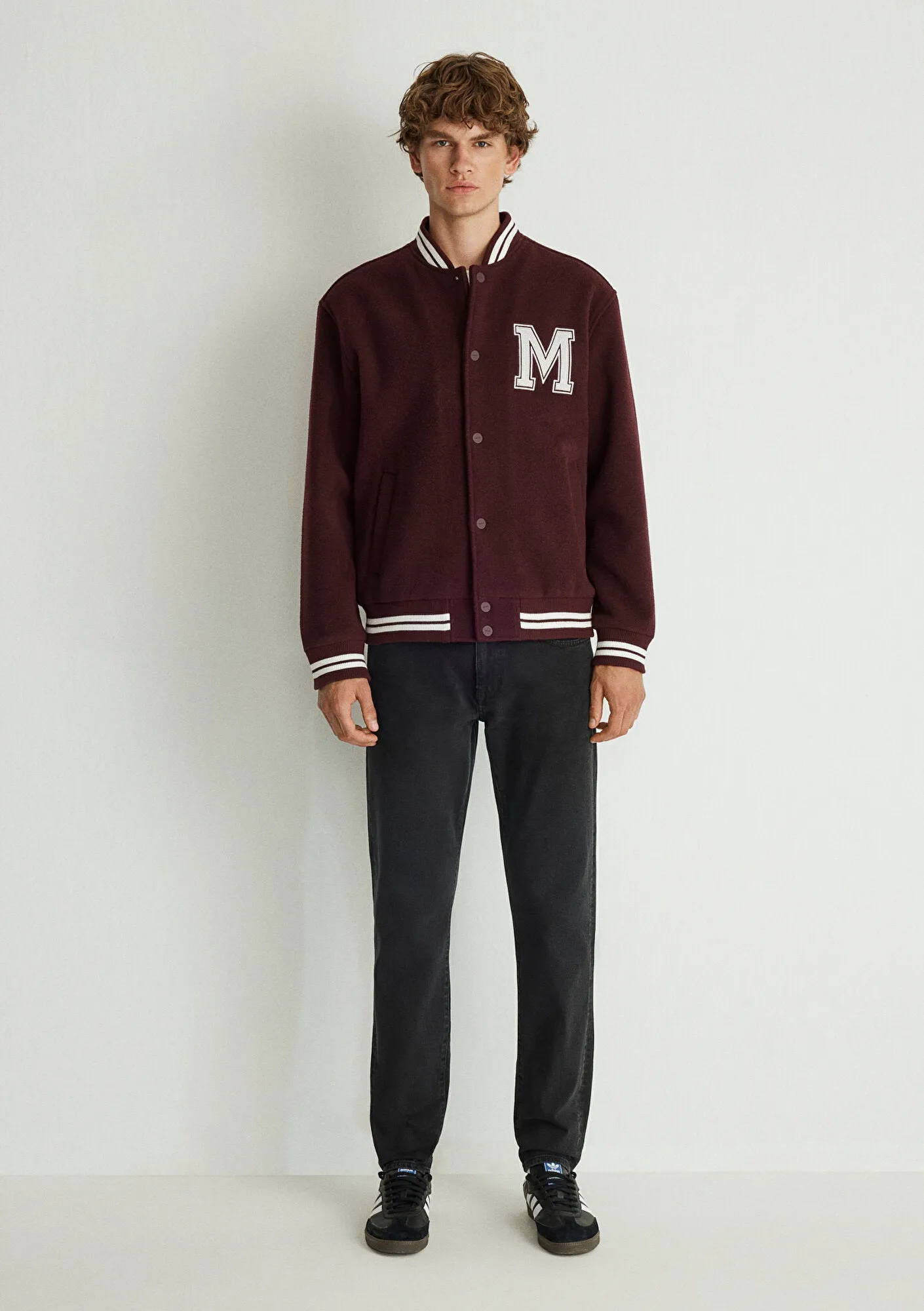 Burgundy Bomber Jacket
