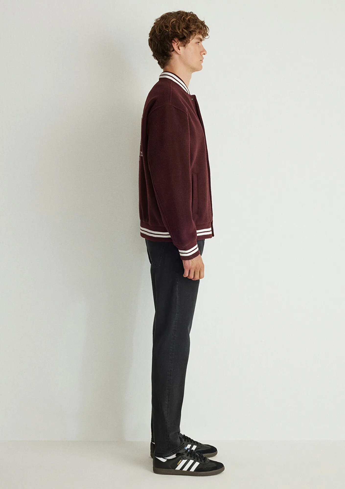 Burgundy Bomber Jacket
