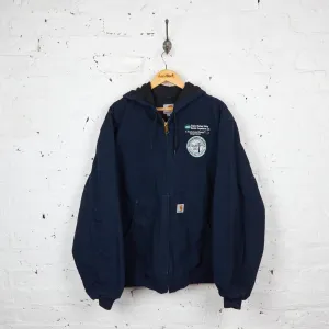 Carhartt Hooded Work Jacket - Blue - XL