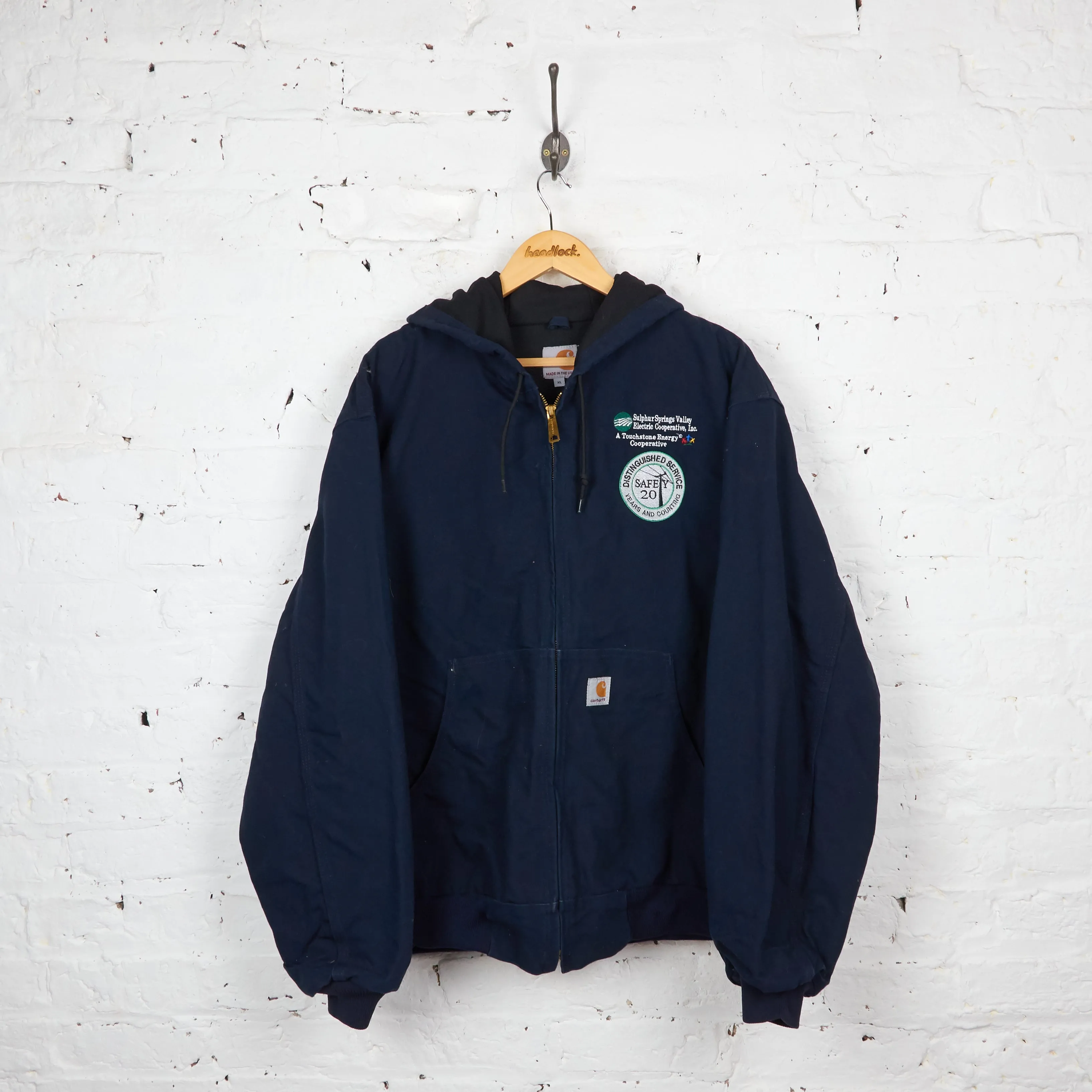 Carhartt Hooded Work Jacket - Blue - XL