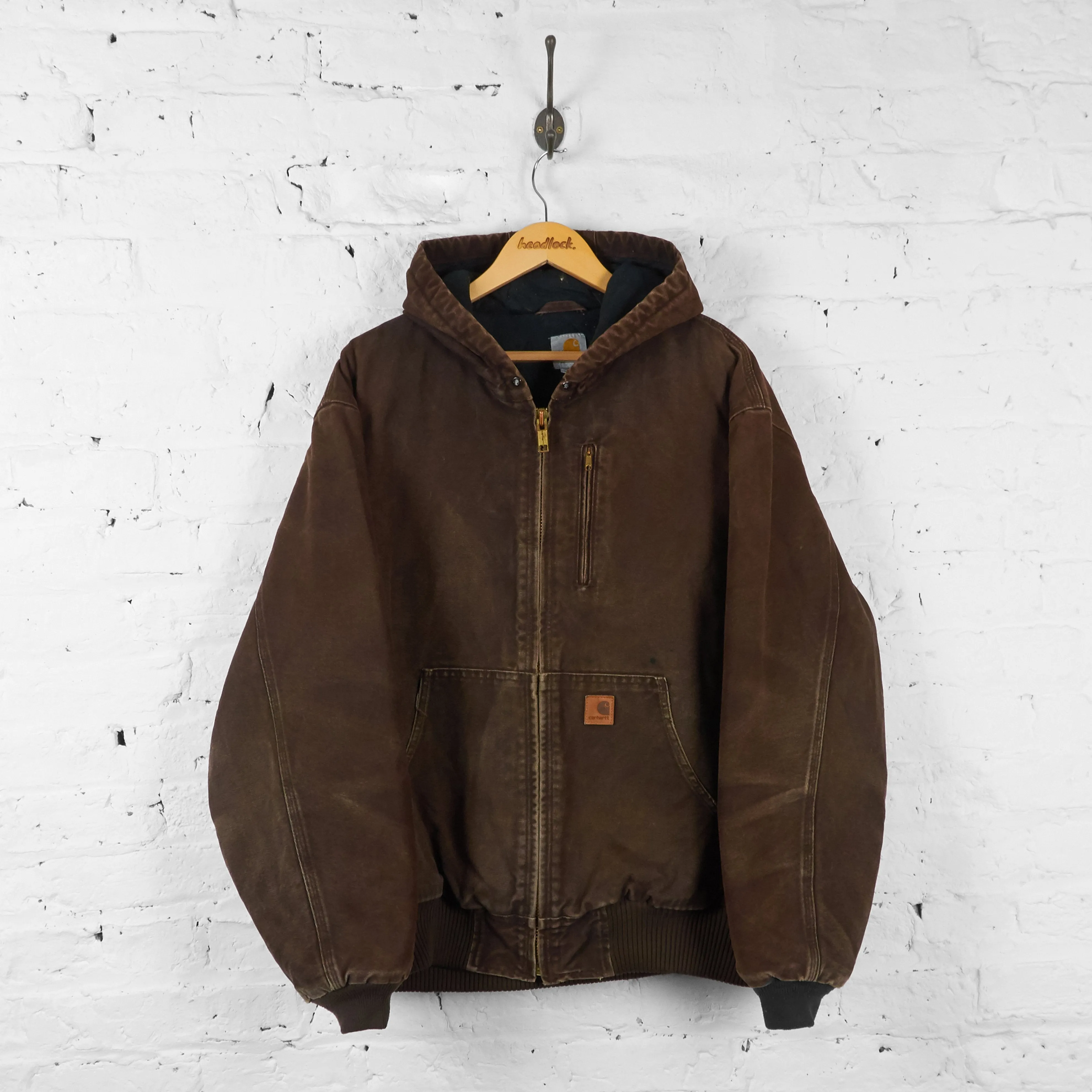 Carhartt Hooded Work Jacket - Brown - XL