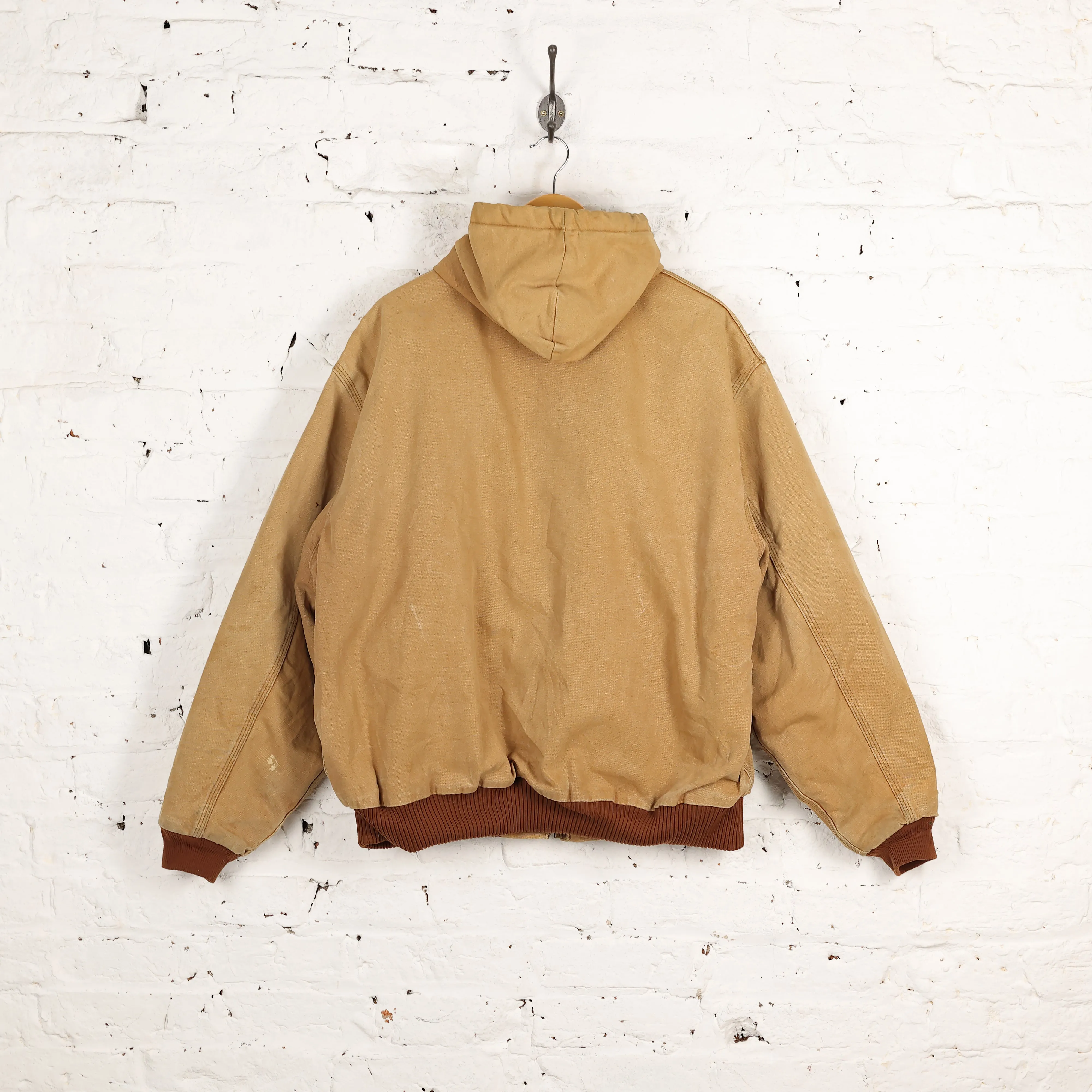 Carhartt Lined Hooded Work Jacket - Brown - XL