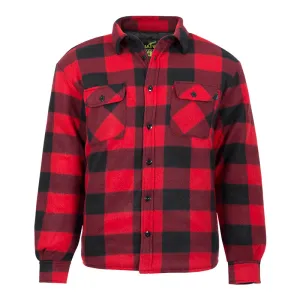 CLWK055-L-Red Brushed Polar Fleece Shirt