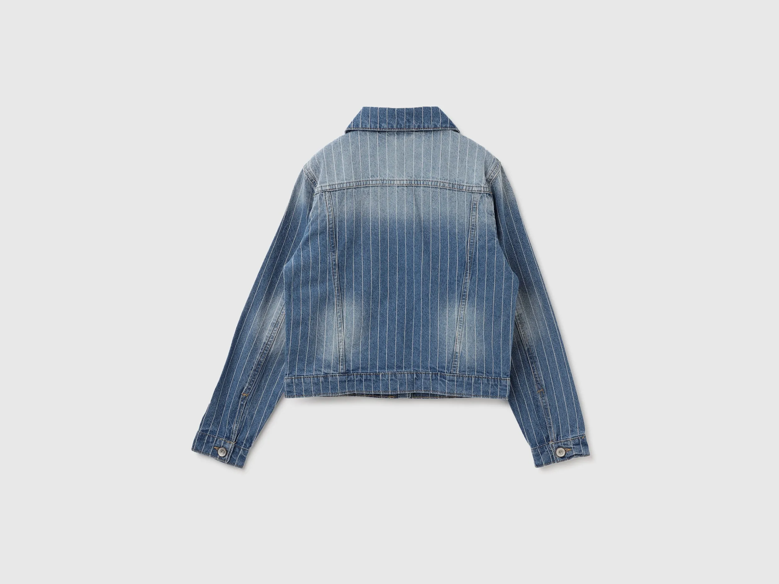 Collared Striped Button Down Jacket