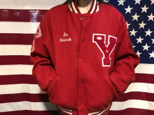 College Football De-Long Wool Bomber 90’s Vintage Mens Sporting Jacket