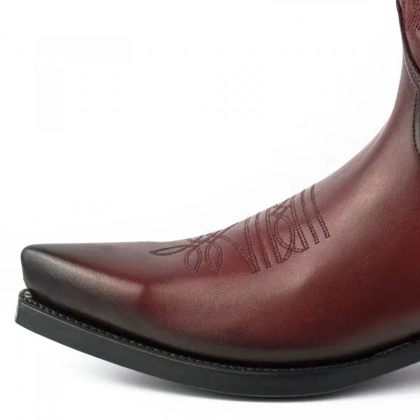 Cowboy Boots Women and Men Handcrafted Dark Red Leather 1920-476 Texanas
