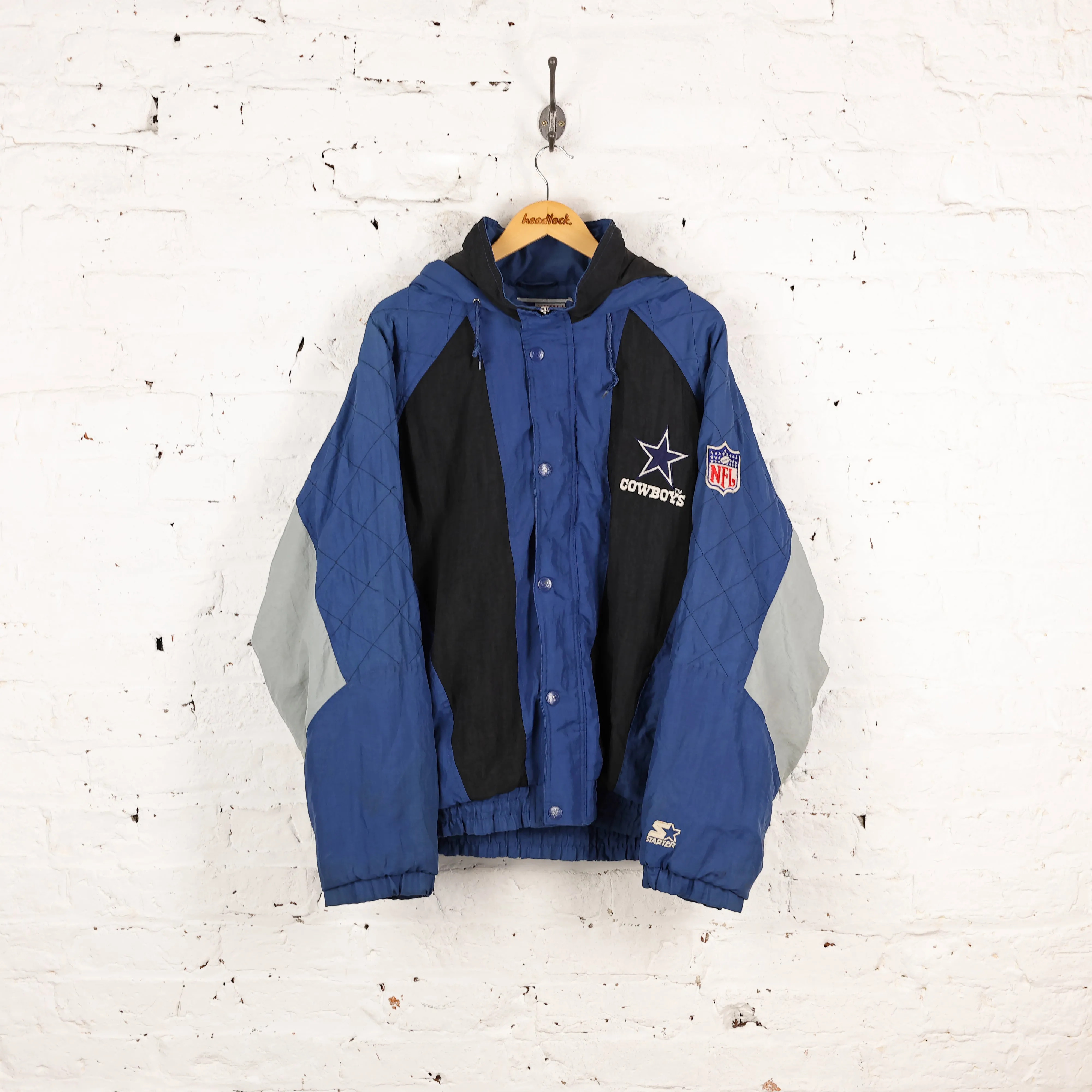 Dallas Cowboys NFL Hooded Starter Jacket - Blue - L