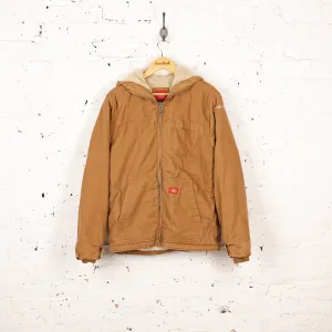 Dickies Hooded Fleece Lined Work Jacket - Brown - M