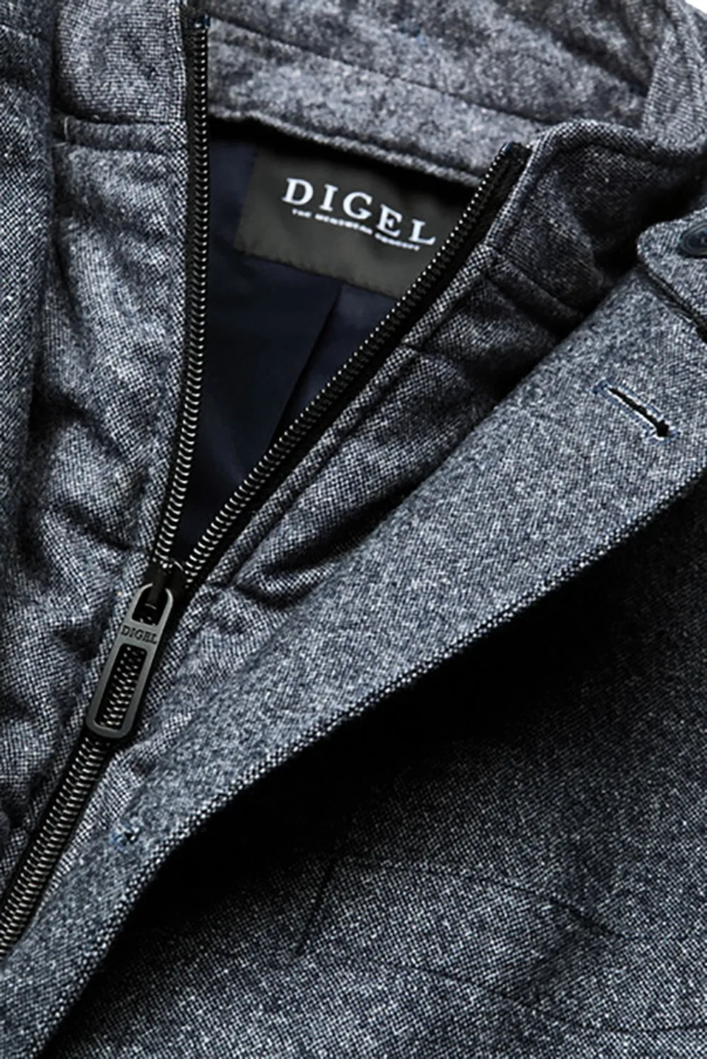 DIGEL ENVER WOOL SILK ZIP OUT COLLAR LONG LINE MODERN FIT BLAZER 1240182