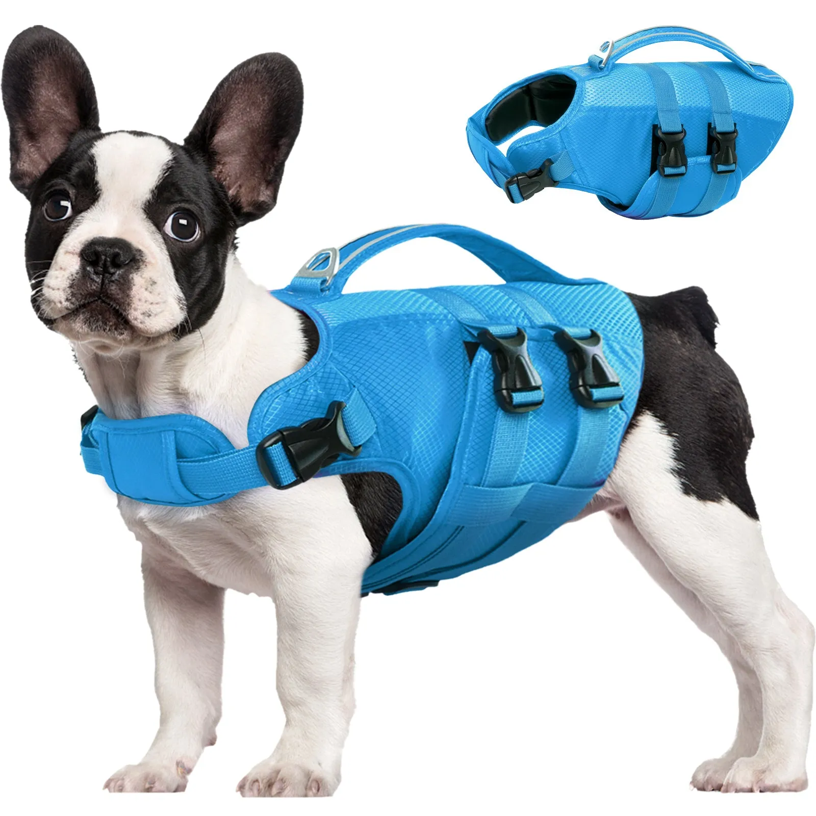 Dog Life Jacket, High Flotation Dog Life Vest for Swimming Boating