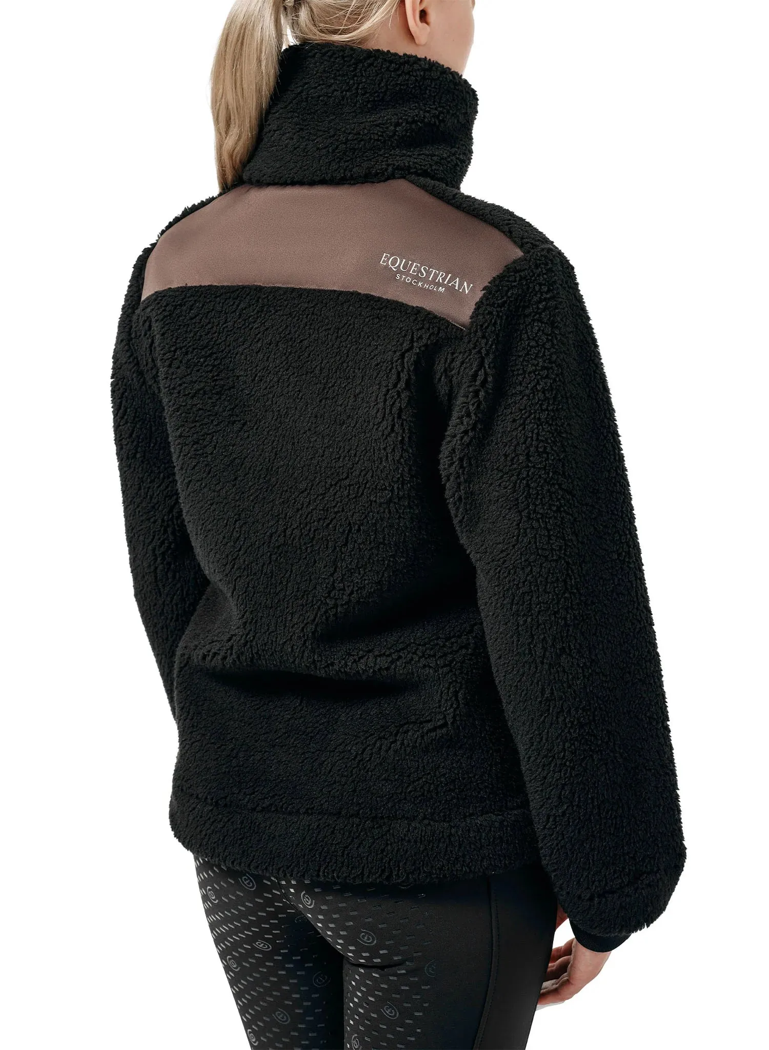 Equestrian stockholm Black mocha teddy fleece