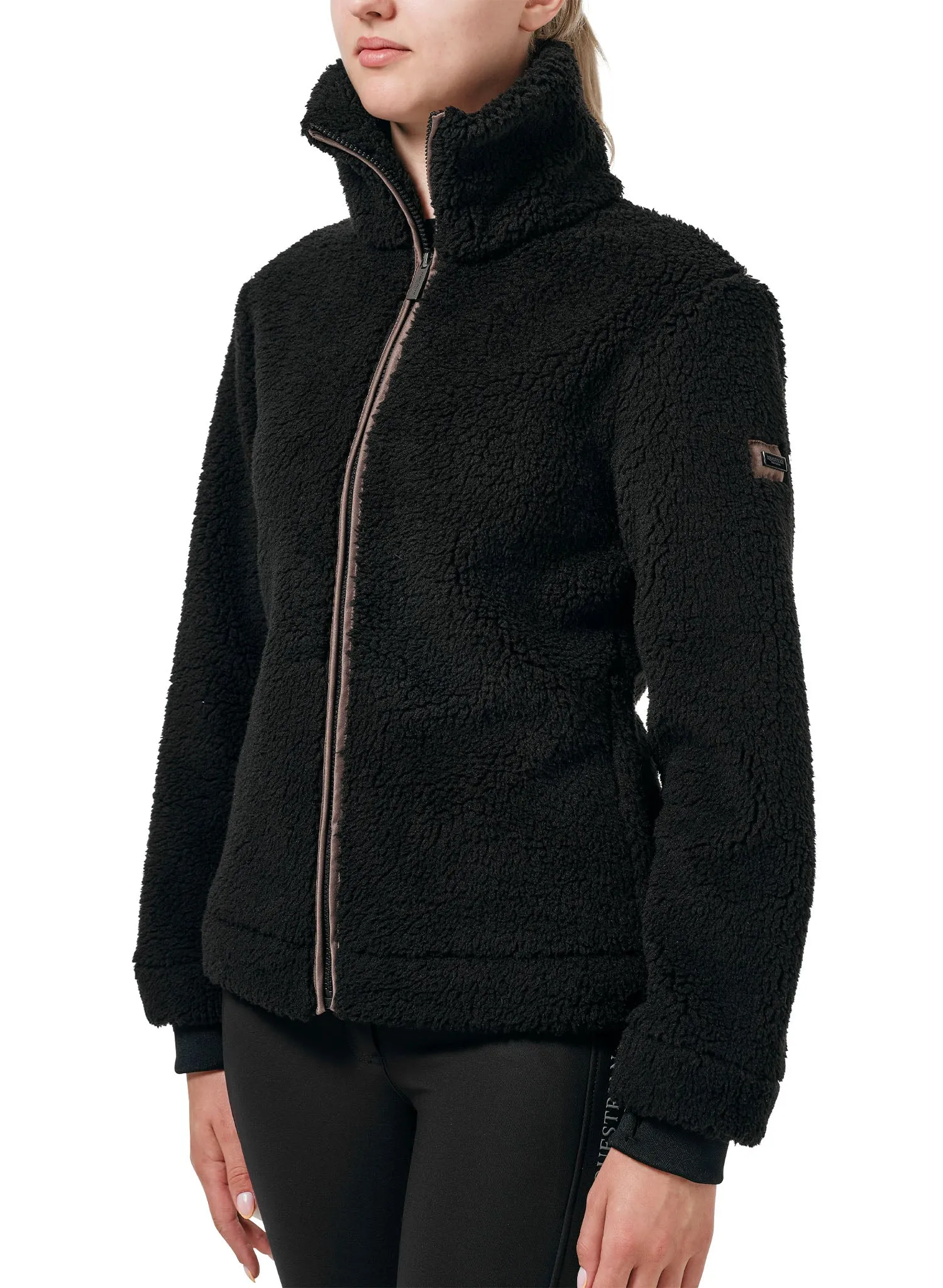 Equestrian stockholm Black mocha teddy fleece