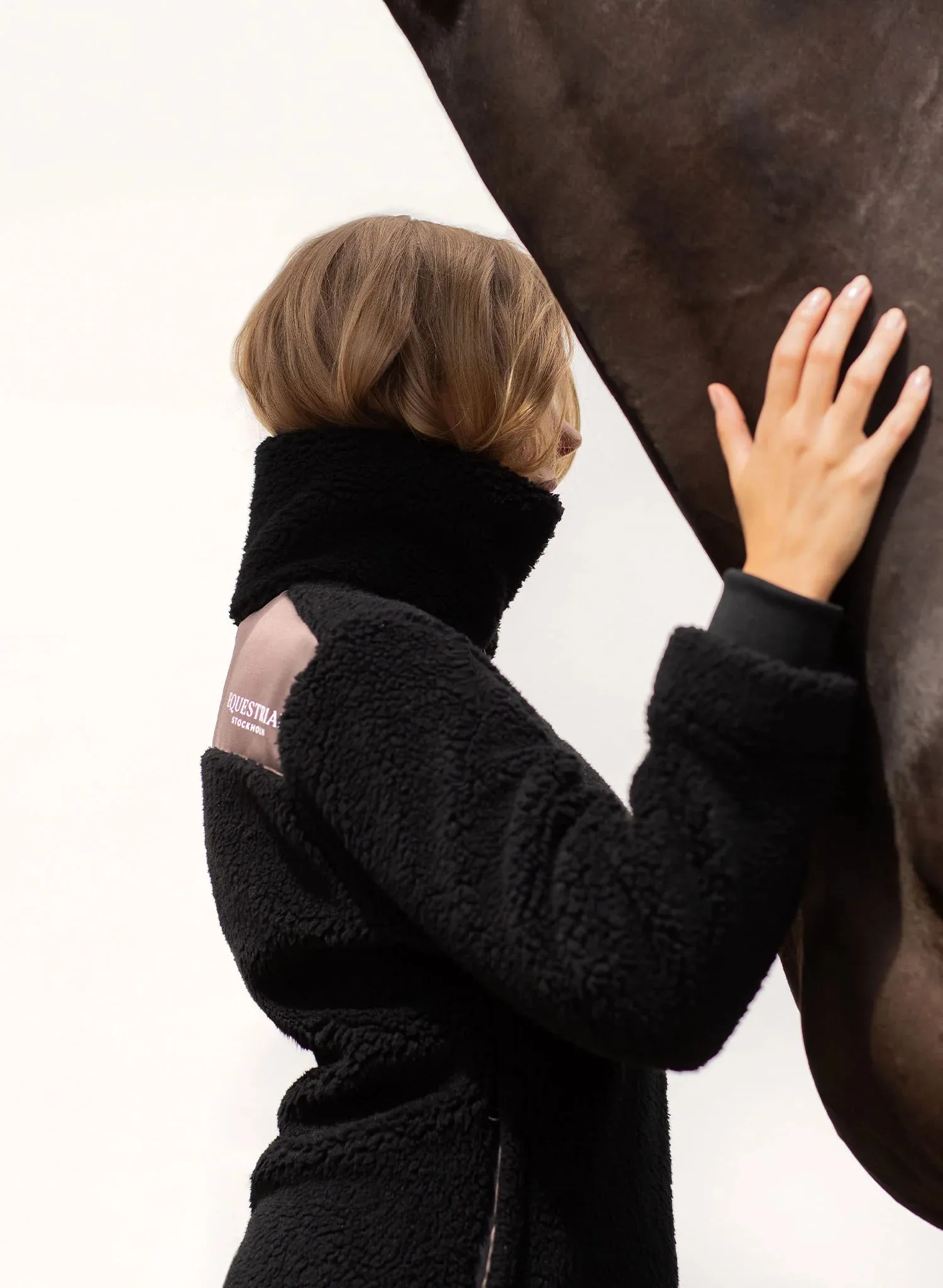 Equestrian stockholm Black mocha teddy fleece