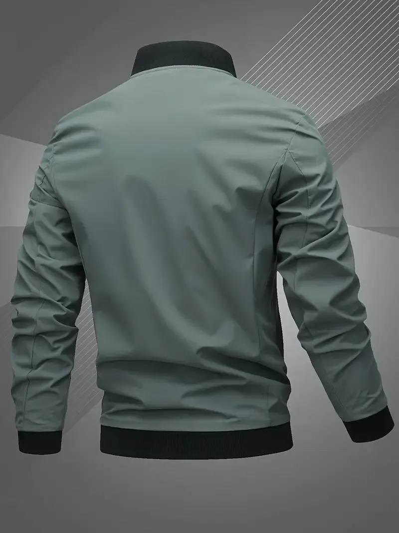 Fashionedge - Gestickte Herren Bomberjacke in Schwarz