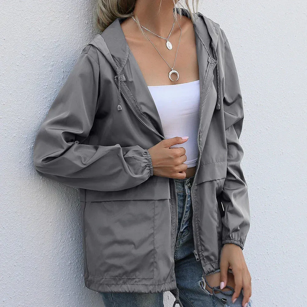 Fila hooded jackets, casual solid color