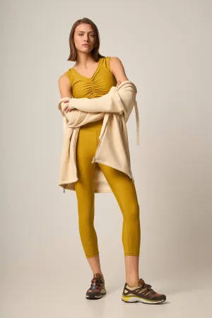Fleece Τζάκετ με κουκούλα | Beige