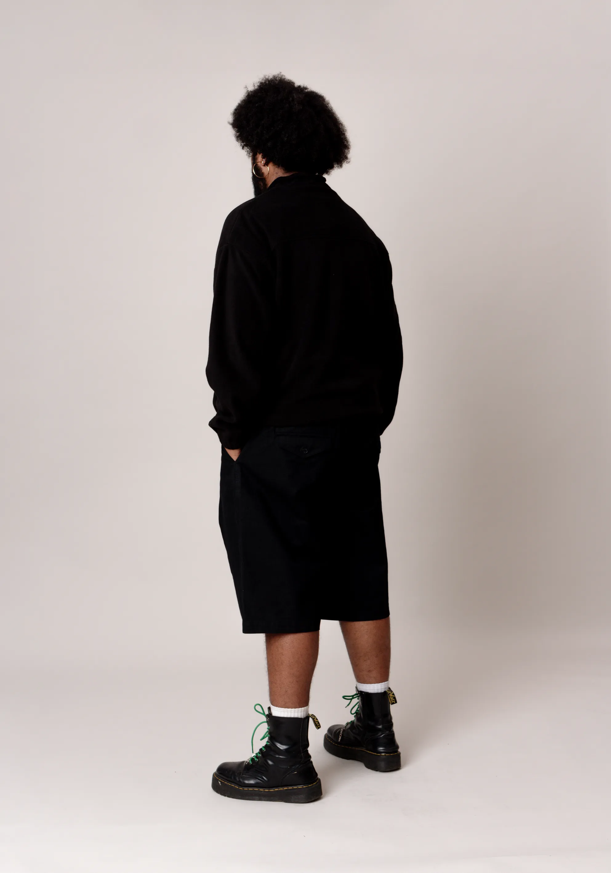 Fleece Mock Neck Jumper Black