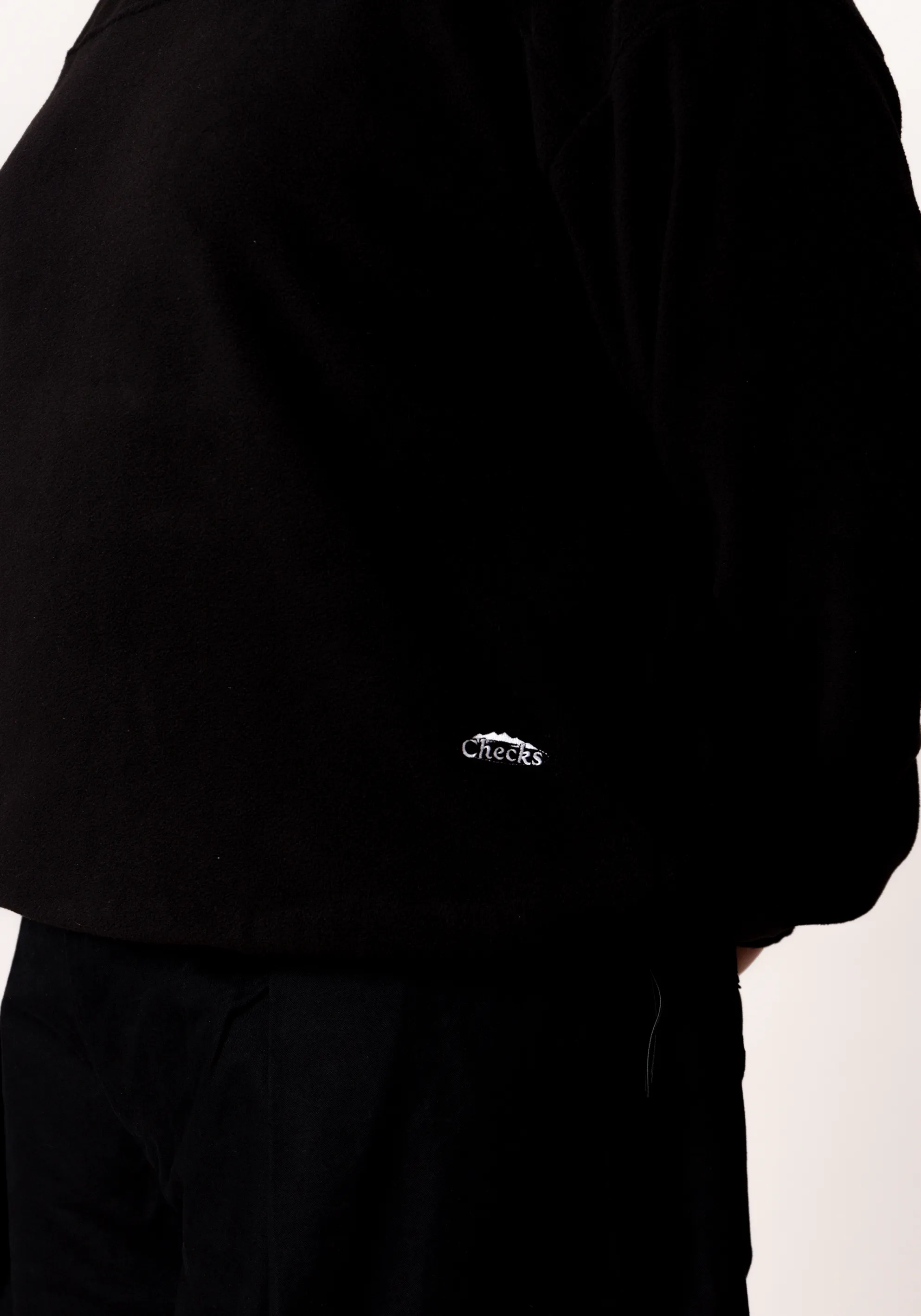 Fleece Mock Neck Jumper Black
