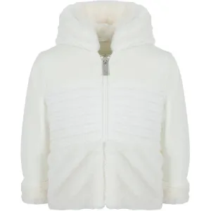Girls White Hooded Jacket