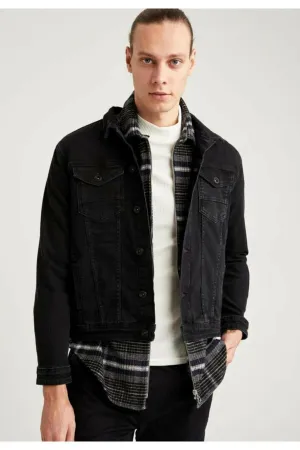 HB Mens Denim Jacket Stretchable Fine Lycra