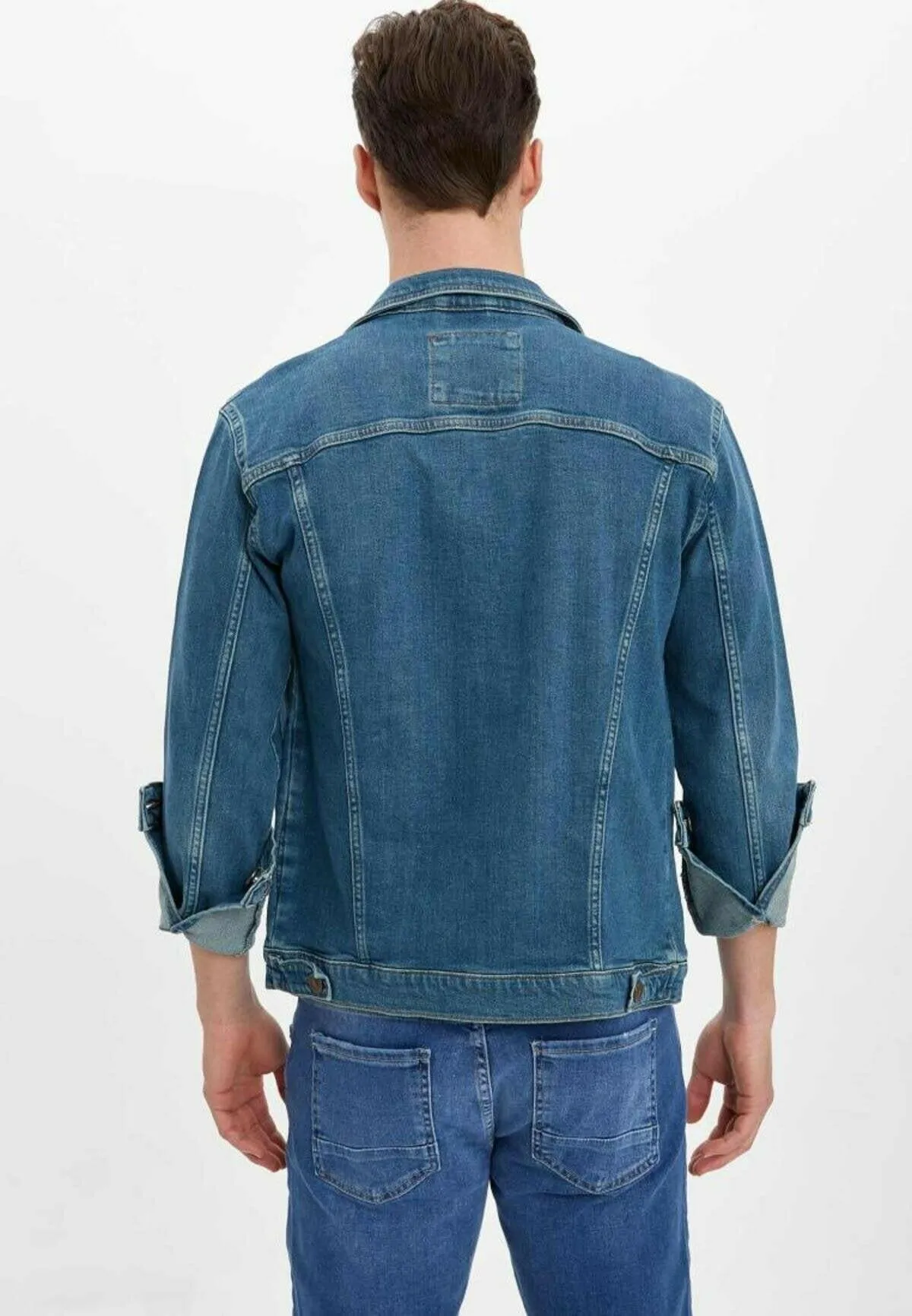 HB Mens Denim Jacket Stretchable Fine Lycra