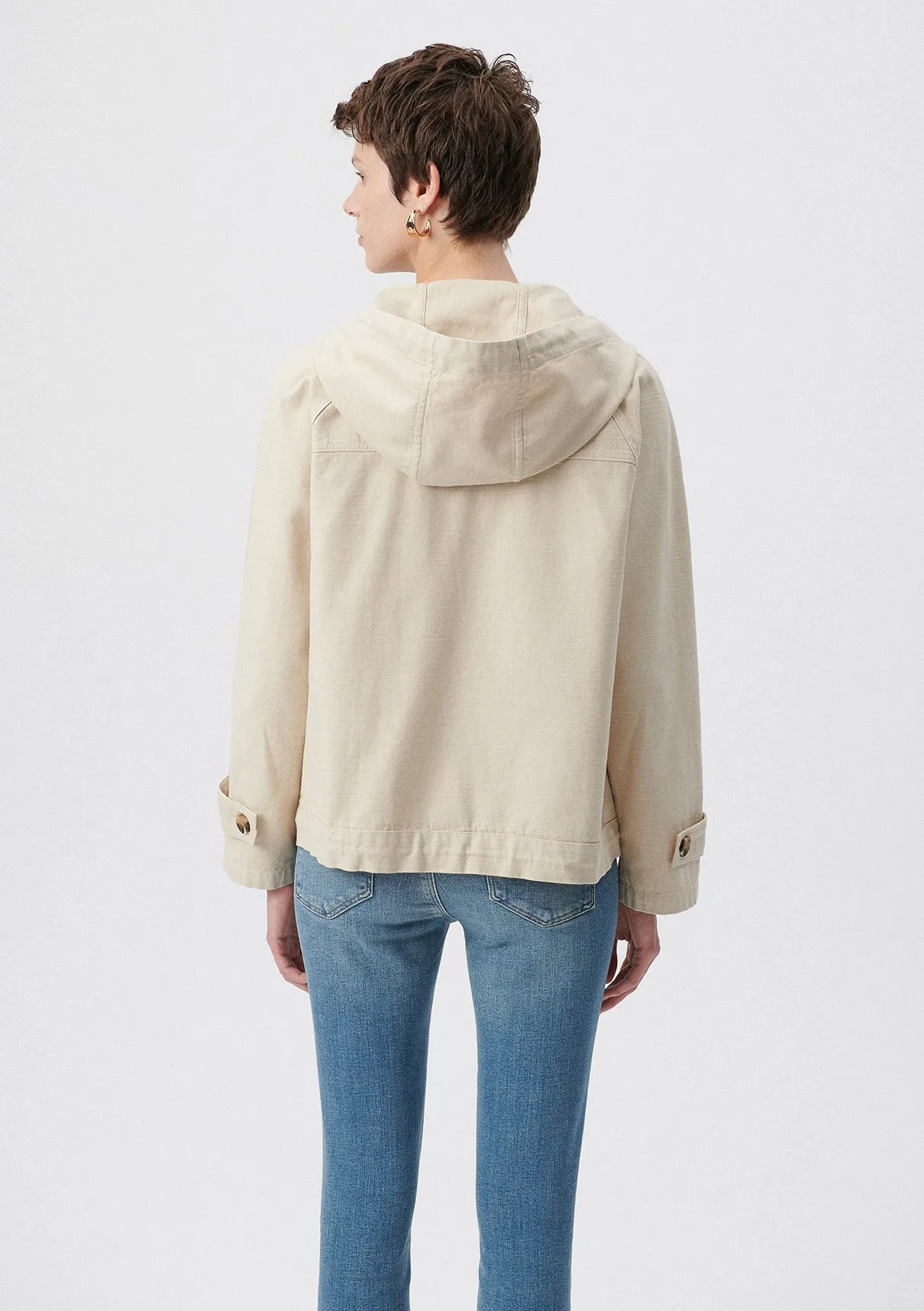 Hooded Beige Jacket