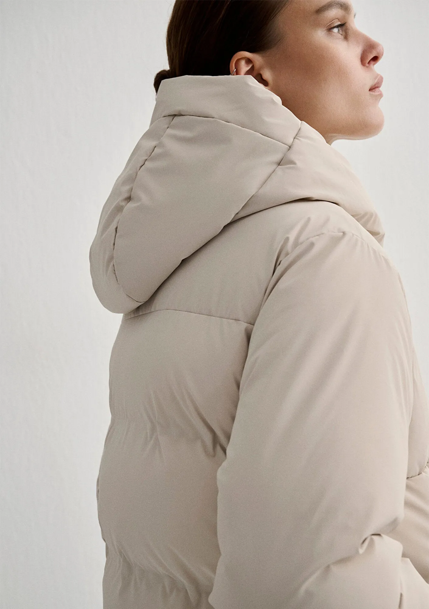Hooded Beige Jacket