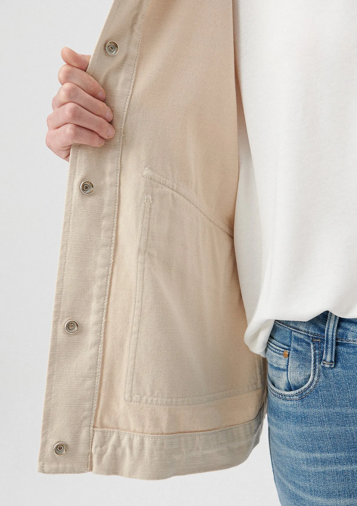 Hooded Beige Jacket